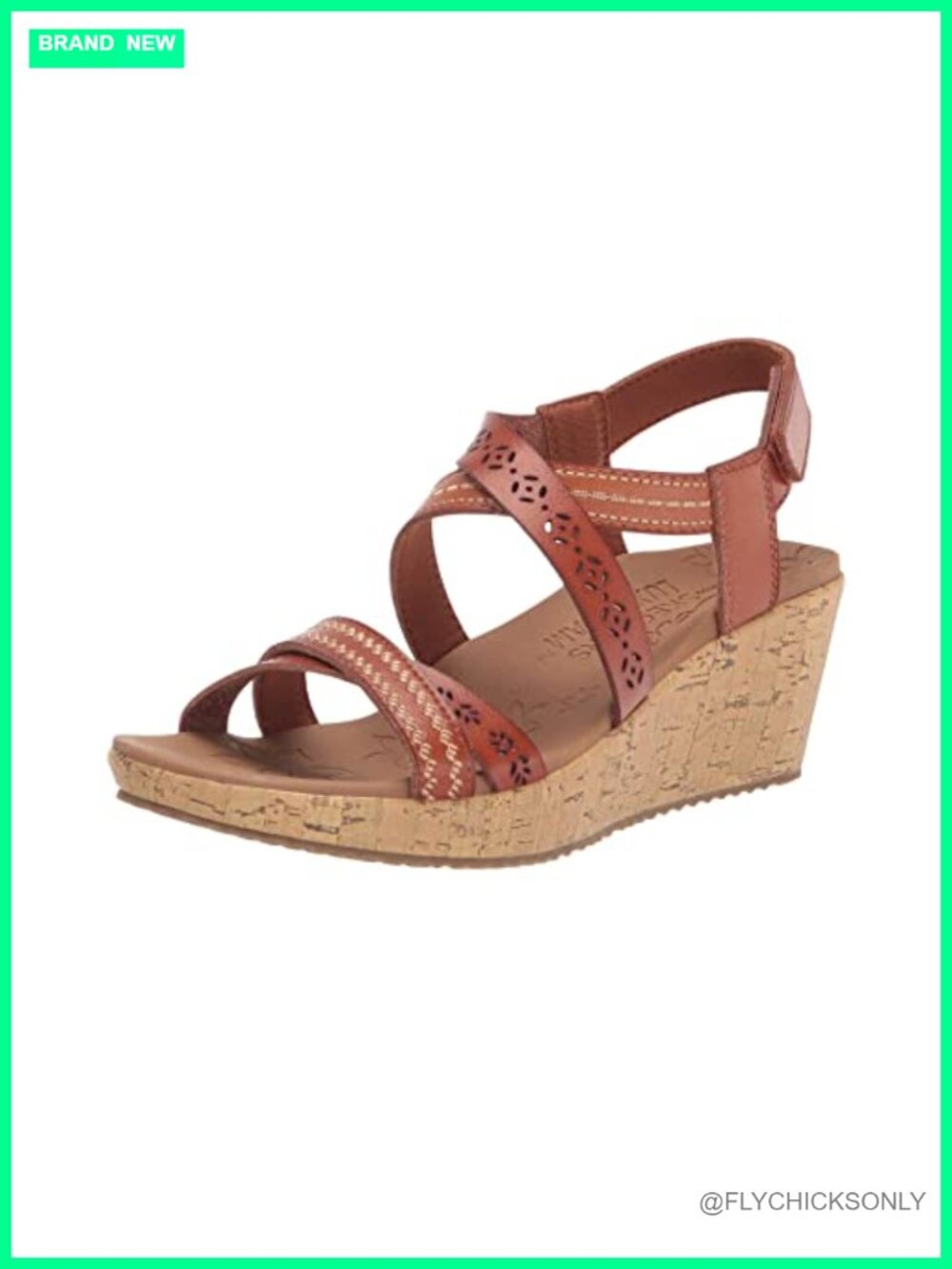 Skechers Women's Beverlee Delicate Glow Wedge Sandal - Comfortable Vegan